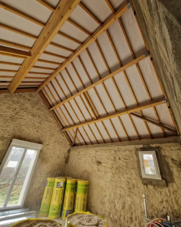 Isolation des murs et sous toit cathédrale
